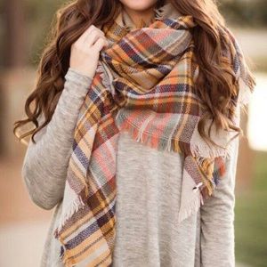 🏜Desert Sands🏜 Plaid Oversized Blanket Scarf